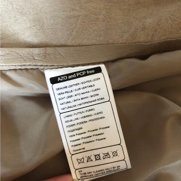 Beautiful Leather Taupe Duster Jacket - Picture 6 of 10